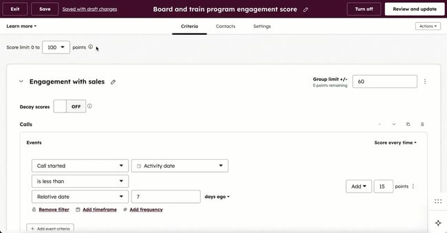 Creating segment scores for drip campaigns using HubSpot